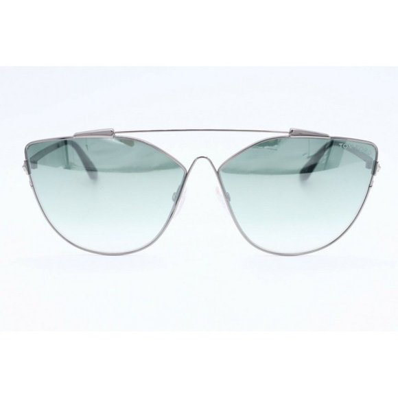 Tom Ford Jacquelyn-02 TF 563 14X Cat Eye Silver Sunglasses Green Gradient (C) main image 5